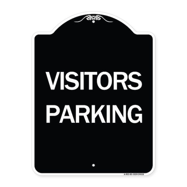 Visitors Parking Heavy-Gauge Aluminum Architectural Sign, 24" x 18", BS-1824-24618